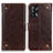 Coque Portefeuille Livre Cuir Etui Clapet K06Z pour Oppo A74 4G Marron