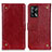 Coque Portefeuille Livre Cuir Etui Clapet K06Z pour Oppo A95 4G Rouge