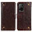 Coque Portefeuille Livre Cuir Etui Clapet K06Z pour Oppo F19 Pro+ Plus 5G Marron