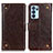 Coque Portefeuille Livre Cuir Etui Clapet K06Z pour Oppo Reno6 Pro 5G India Marron