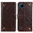 Coque Portefeuille Livre Cuir Etui Clapet K06Z pour Realme C20 Marron