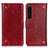 Coque Portefeuille Livre Cuir Etui Clapet K06Z pour Sony Xperia 1 IV SO-51C Rouge