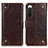 Coque Portefeuille Livre Cuir Etui Clapet K06Z pour Sony Xperia 10 IV SO-52C Marron