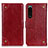 Coque Portefeuille Livre Cuir Etui Clapet K06Z pour Sony Xperia 5 III SO-53B Rouge