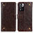 Coque Portefeuille Livre Cuir Etui Clapet K06Z pour Xiaomi Poco X4 NFC Marron