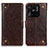 Coque Portefeuille Livre Cuir Etui Clapet K06Z pour Xiaomi Redmi 10 India Marron