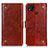 Coque Portefeuille Livre Cuir Etui Clapet K06Z pour Xiaomi Redmi 9 Activ Marron