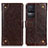 Coque Portefeuille Livre Cuir Etui Clapet K06Z pour Xiaomi Redmi K50 5G Marron