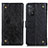 Coque Portefeuille Livre Cuir Etui Clapet K06Z pour Xiaomi Redmi Note 11 Pro 4G Noir