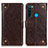 Coque Portefeuille Livre Cuir Etui Clapet K06Z pour Xiaomi Redmi Note 8 (2021) Marron