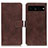 Coque Portefeuille Livre Cuir Etui Clapet K07Z pour Google Pixel 7 Pro 5G Marron