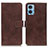 Coque Portefeuille Livre Cuir Etui Clapet K07Z pour Motorola Moto E22 Marron