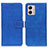 Coque Portefeuille Livre Cuir Etui Clapet K07Z pour Motorola Moto G53j 5G Bleu