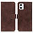 Coque Portefeuille Livre Cuir Etui Clapet K07Z pour Motorola Moto G73 5G Marron