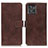 Coque Portefeuille Livre Cuir Etui Clapet K07Z pour Motorola ThinkPhone 5G Marron