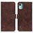 Coque Portefeuille Livre Cuir Etui Clapet K07Z pour Nokia C12 Marron