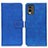 Coque Portefeuille Livre Cuir Etui Clapet K07Z pour Nokia C210 Bleu