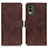 Coque Portefeuille Livre Cuir Etui Clapet K07Z pour Nokia C210 Marron