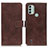 Coque Portefeuille Livre Cuir Etui Clapet K07Z pour Nokia C31 Marron