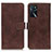 Coque Portefeuille Livre Cuir Etui Clapet K07Z pour Oppo A16 Marron