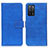 Coque Portefeuille Livre Cuir Etui Clapet K07Z pour Oppo A53s 5G Bleu