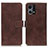 Coque Portefeuille Livre Cuir Etui Clapet K07Z pour Oppo F21 Pro 4G Marron