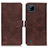 Coque Portefeuille Livre Cuir Etui Clapet K07Z pour Realme C11 (2021) Marron