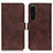 Coque Portefeuille Livre Cuir Etui Clapet K07Z pour Sony Xperia 1 IV Marron