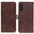 Coque Portefeuille Livre Cuir Etui Clapet K07Z pour Sony Xperia 10 III Lite Marron