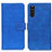 Coque Portefeuille Livre Cuir Etui Clapet K07Z pour Sony Xperia 10 III SO-52B Bleu