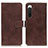 Coque Portefeuille Livre Cuir Etui Clapet K07Z pour Sony Xperia 10 IV Marron