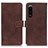 Coque Portefeuille Livre Cuir Etui Clapet K07Z pour Sony Xperia 5 III SO-53B Marron