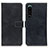 Coque Portefeuille Livre Cuir Etui Clapet K07Z pour Sony Xperia 5 III SO-53B Noir