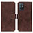 Coque Portefeuille Livre Cuir Etui Clapet K07Z pour Vivo iQOO Z6 5G Marron