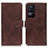 Coque Portefeuille Livre Cuir Etui Clapet K07Z pour Xiaomi Poco F4 5G Marron