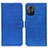 Coque Portefeuille Livre Cuir Etui Clapet K07Z pour Xiaomi Poco M4 5G Bleu