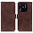 Coque Portefeuille Livre Cuir Etui Clapet K07Z pour Xiaomi Redmi 10 India Marron