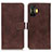 Coque Portefeuille Livre Cuir Etui Clapet K07Z pour Xiaomi Redmi K50 Gaming 5G Marron