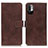 Coque Portefeuille Livre Cuir Etui Clapet K07Z pour Xiaomi Redmi Note 10 JE 5G Marron