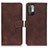 Coque Portefeuille Livre Cuir Etui Clapet K07Z pour Xiaomi Redmi Note 10T 5G Marron