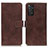 Coque Portefeuille Livre Cuir Etui Clapet K07Z pour Xiaomi Redmi Note 11 4G (2022) Marron