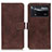 Coque Portefeuille Livre Cuir Etui Clapet K07Z pour Xiaomi Redmi Note 11E Pro 5G Marron