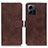 Coque Portefeuille Livre Cuir Etui Clapet K07Z pour Xiaomi Redmi Note 12 4G Marron