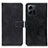 Coque Portefeuille Livre Cuir Etui Clapet K07Z pour Xiaomi Redmi Note 12 4G Noir