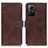 Coque Portefeuille Livre Cuir Etui Clapet K07Z pour Xiaomi Redmi Note 12S Marron