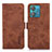 Coque Portefeuille Livre Cuir Etui Clapet K08Z pour Motorola Moto Edge 40 Neo 5G Marron