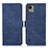 Coque Portefeuille Livre Cuir Etui Clapet K08Z pour Nokia C110 Bleu