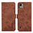 Coque Portefeuille Livre Cuir Etui Clapet K08Z pour Nokia C110 Marron