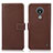 Coque Portefeuille Livre Cuir Etui Clapet K08Z pour Nokia C21 Marron