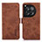 Coque Portefeuille Livre Cuir Etui Clapet K08Z pour OnePlus 12 5G Marron